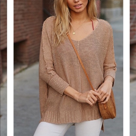 Sweaters - Slouchy V-Neck Sweater